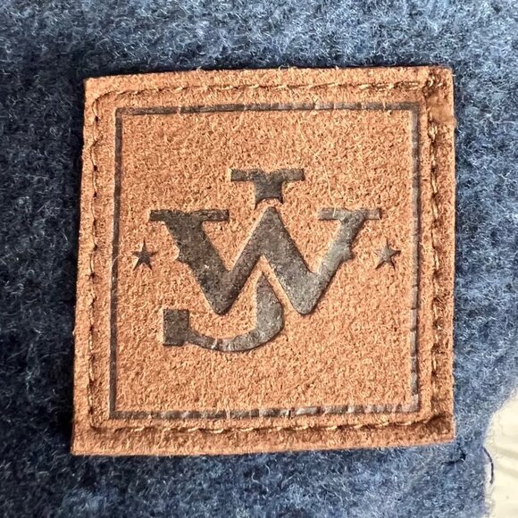 Men’s Blue Plaid 1/4 Zip Pullover Flannel Sweater XXL John Wayne Stock & Supply - Picture 8 of 11